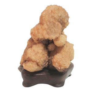 Gobi Agate Specimen on Wooden Stand
