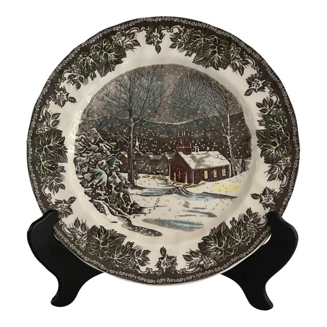 Late 20th Century Johnson Bothers Friendly Village Plate For Sale