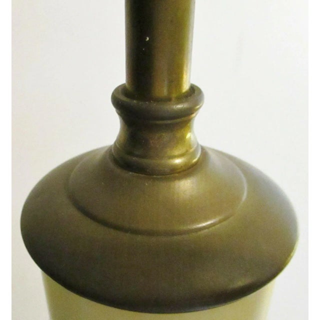 Brass 1950s Chapman Hollywood Regency Brass Candlestick Buffet Lamps - a Pair For Sale - Image 8 of 12