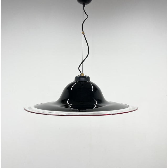 Black Italian Murano Glass Pendant, 1970s For Sale - Image 8 of 11