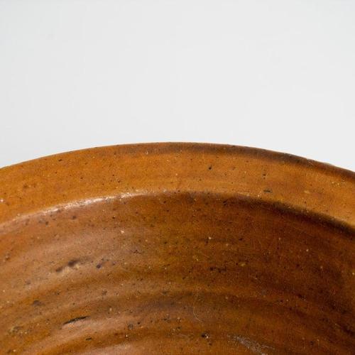 Rustic Ceramic Plate Vase in Earth Tone, 1940s For Sale - Image 9 of 11