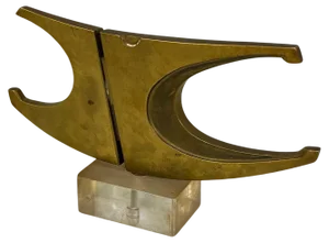 Italian Modern Brutalist Style Bronze Sculpture by Edmondo Cirillo, 1970s