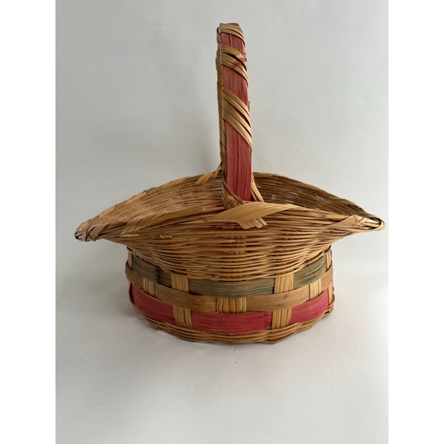 Vintage Woven Easter Basket For Sale - Image 4 of 8