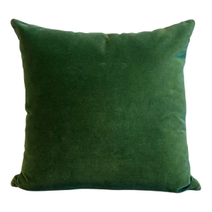 Emerald Green Velvet Toss Pillow