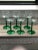 Glass Vintage French Emerald Green Stemmed Glasses-Set of 6 For Sale - Image 7 of 7