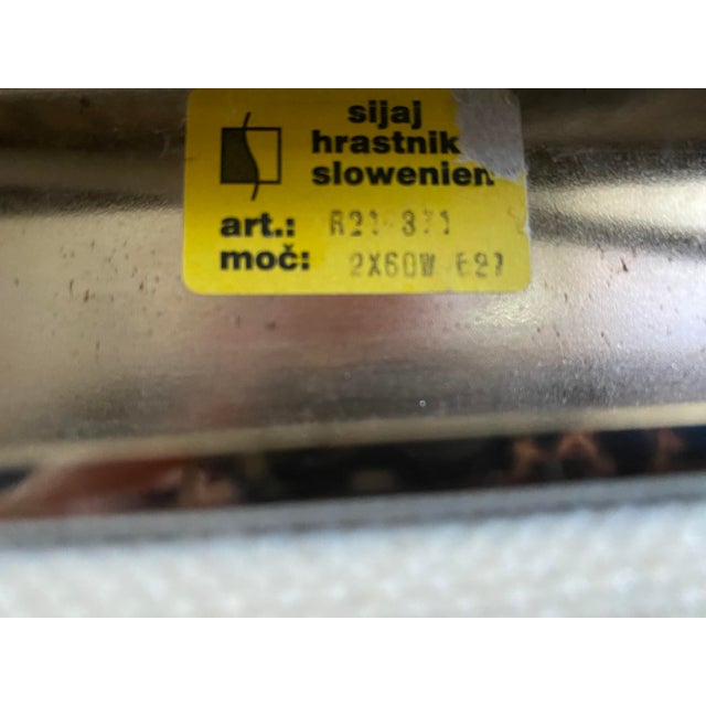 Vintage Adjustable Chrome Double Wall Light by Sijaj Hrastnik, Slovenia, 1990s For Sale - Image 3 of 11