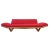 Red Mid-Century Modern Adrian Pearsall Walnut Gondola Sofa For Sale - Image 8 of 8