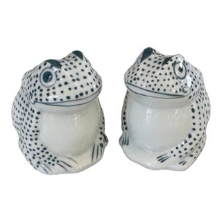 Mid-Century Made in Japan Frog Motif Salt & Pepper - A Pair For Sale