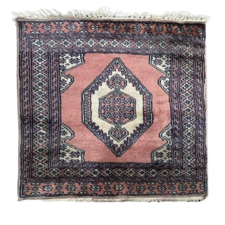 Small Vintage Square Pakistani Rug from Bobyrugs, 1980s For Sale