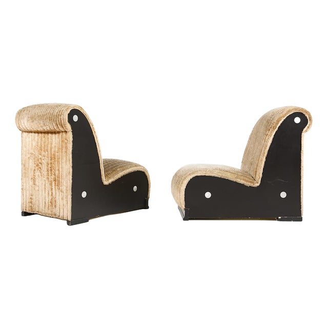 Mid-Century Modern Italian Chairs, 1970s, Set of 2 For Sale