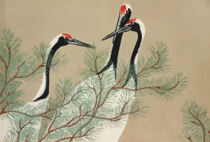 Japanese Cranes Print