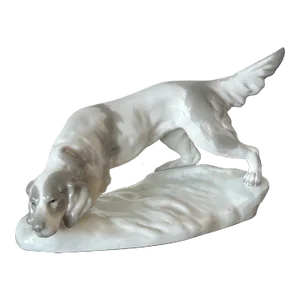Vintage Porcelain English Setter Hunting Dog Figurine