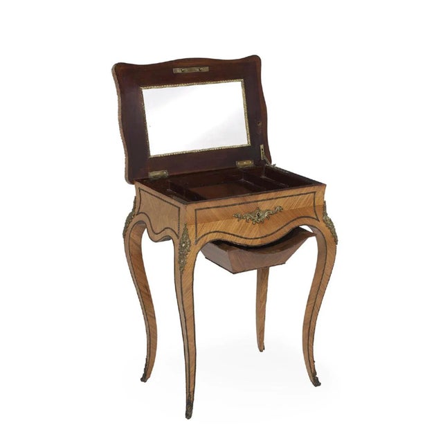 Late 19th Century 19th Century Louis XV Tahan Kingwood Work Table or Poudreuse For Sale - Image 5 of 5