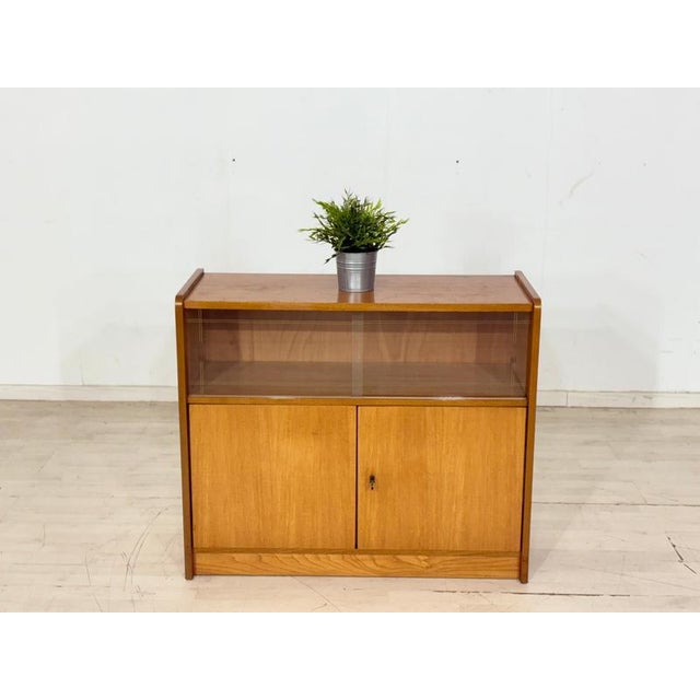 Small Mid-Century Elm Display Cabinet, 1960s For Sale - Image 13 of 13
