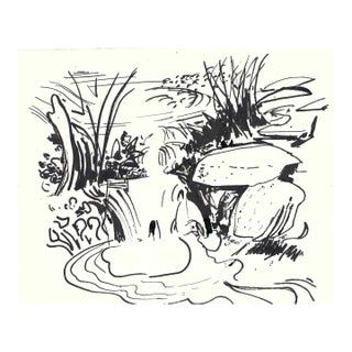 1950s Robert Angeloch Stream Landscape Painting For Sale