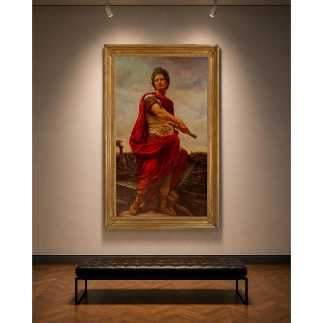 Maxmilian Ciccone, Caesar, Oil on Canvas, Framed For Sale - Image 6 of 7
