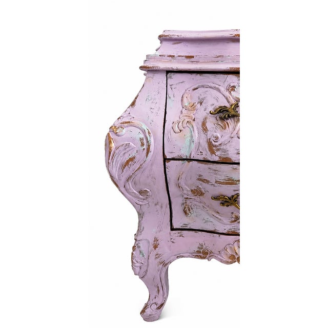 French Provincial Original Hand Refinished Bombay Chest / Nightstand — French Provincial Style — Maison Martine For Sale - Image 3 of 10