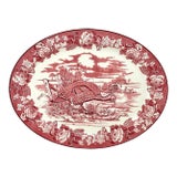 Vintage Mid Century Enoch Wood & Sons England Staffordshire Pottery Turkey Serving Platter For Sale