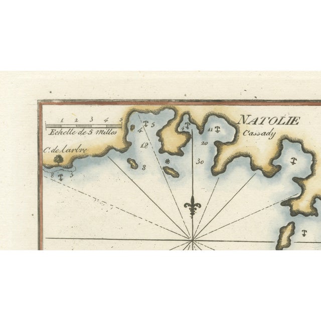 Golfe De Mandaya Sea Chart by Joseph Roux, 1764 For Sale - Image 6 of 9
