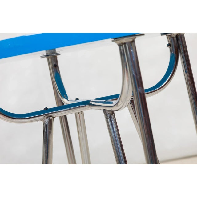 Functionalist Dining Table with Tubular Steel Base, 1930s For Sale - Image 4 of 8