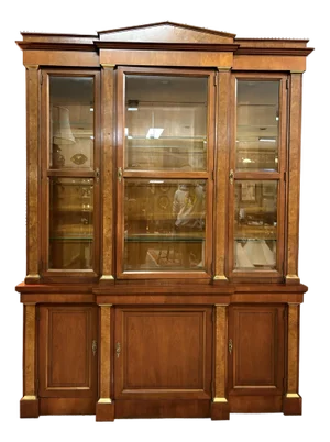Vintage Baker Furniture Empire Inspired Mahogany & Walnut Cabinet