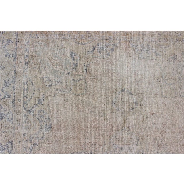 Textile Keivan Woven Arts, En-140593, Neutral Vintage Turkish Rug in Cream, Gray, Camel and Light Brown Colors For Sale - Image 7 of 10
