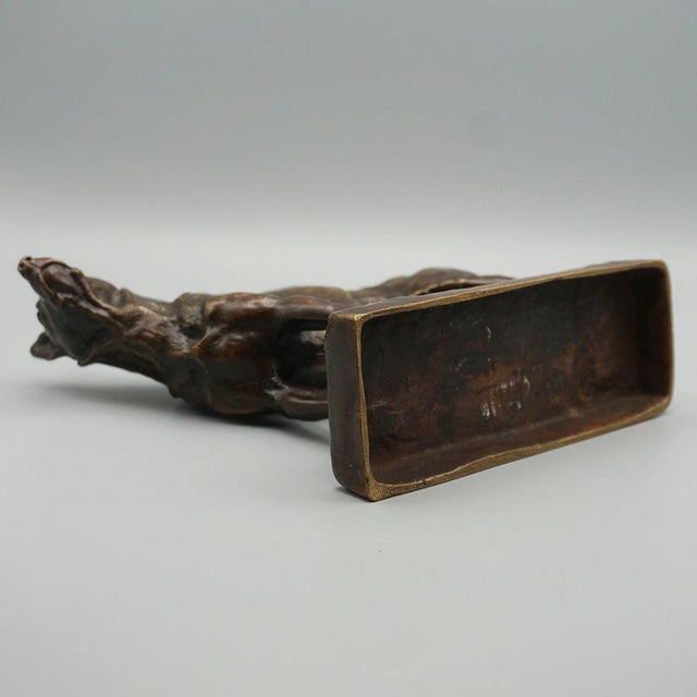 Amédéé Charles Loyseau, German Shepard, 1890s, Bronze For Sale - Image 9 of 12