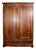 Walnut Wardrobe with 2-Doors and 2-Drawers, Italy, Late 19th Century For Sale