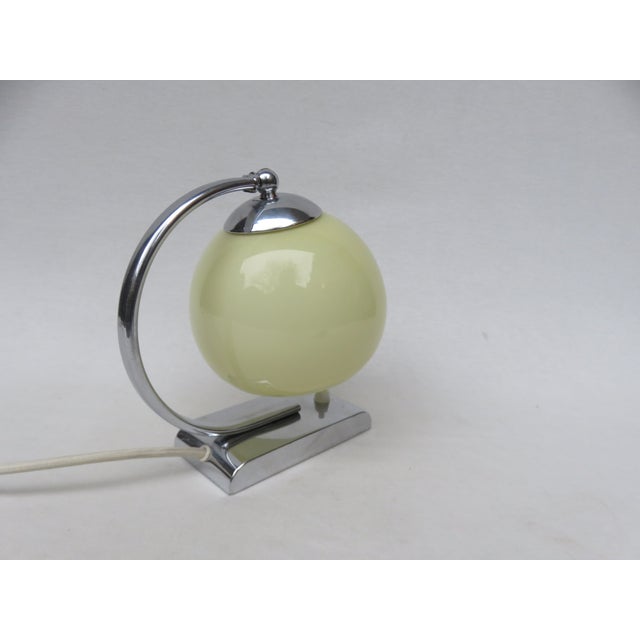 Vintage Bauhaus Table Lamp with Beige Cased Glass Shade, 1920s For Sale - Image 6 of 18