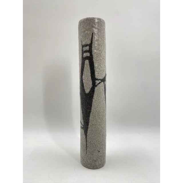Gray Fat Lava Style Studio Ceramic Vase, Hungary, 1960s For Sale - Image 8 of 13