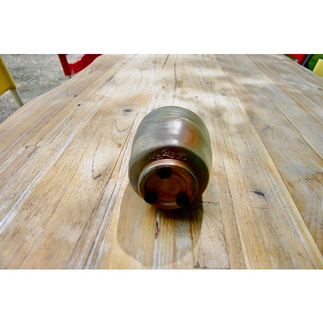 Brown Small Anagama Vase by Horst Kerstan, 1995 For Sale - Image 8 of 10