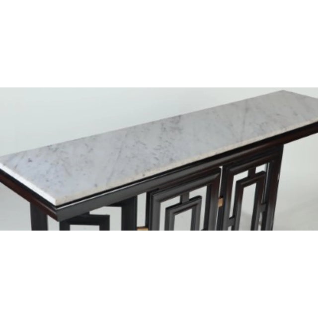 Mid-Century Modern 1950s Mid Century Modern Ebonized Console Tables - a Pair For Sale - Image 3 of 7