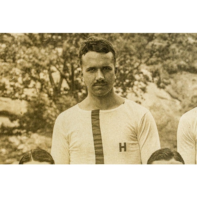 Rare Pair of Framed Antique Harvard University Rowing Crew Photographs Photos Portrait Sports Team Man Cave Home Wall Decor For Sale - Image 14 of 18