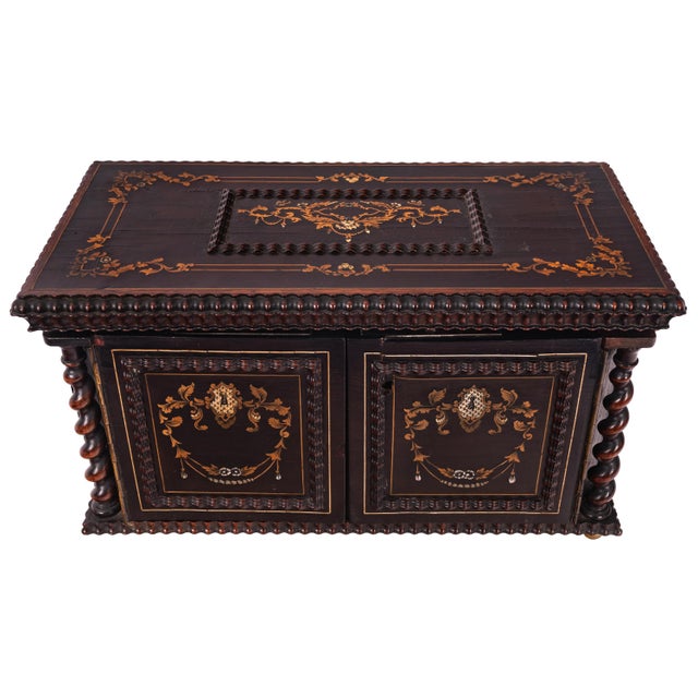 Antique Regency Inlaid Rosewood Silver Perfume Bottle Box Dressing Set 1824 - Set of 4 For Sale In Portland, OR - Image 6 of 12