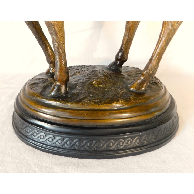 Large Vintage Bronze Figural Camel Sculpture Figurine Centerpiece 25lbs! For Sale - Image 12 of 13