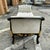 French Style White and Black Bench With Gold Leaf Details For Sale - Image 9 of 12