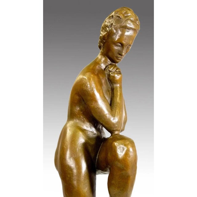 20th Century Bronze Nude Woman Sculpture For Sale - Image 5 of 8