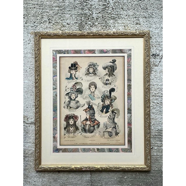 Vintage 18th Century French Coiffure Etching For Sale - Image 10 of 12