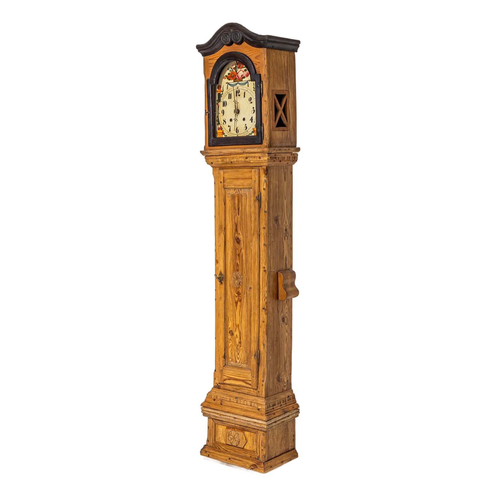 South German Longcase Clock, 1850s | Chairish