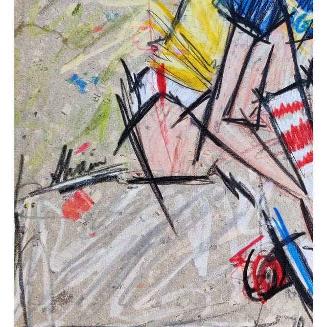 Contemporary Sketch of 70s Skater Chick Color Pencil Drawing by Shirin ...