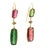 Designed by Talia Jade Jewelry in 2022, these one-of-a-kind drop earrings pair vivid pink, green and yellow tourmalines in...