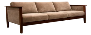 Sofa in Brazilian Rosewood and Warm Taupe Mohair, Fátima, 1960s — Lot 550A