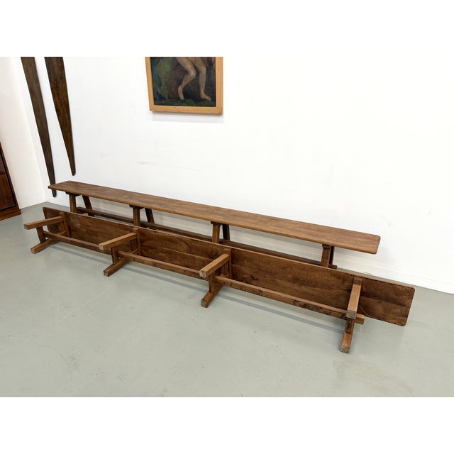 Benches in Oak, 1950s, Set of 2 For Sale - Image 13 of 15