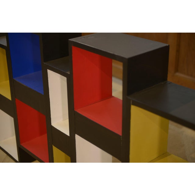 Shelf Pictorial Intervention in the style of Piet Mondrian, 1960s For Sale - Image 6 of 13