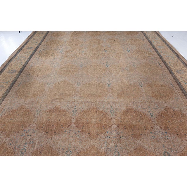 Mid-20th century Indian Botanic Handmade Wool Carpet For Sale - Image 9 of 11