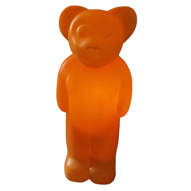 1990s Lumibär Lamp Bear Standing in Orange from Elmar Flötotto, Germany, 1990s For Sale - Image 5 of 5