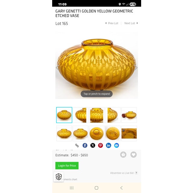 Signed Gary Genetti Studio Art Glass Cameo Overlay Geometric Rose Bowl Vase, C. 1987 For Sale In Dallas - Image 6 of 6