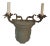 Greyish Green Ceramic and Bronze Wall Sconce Candelabra by Guild Master For Sale