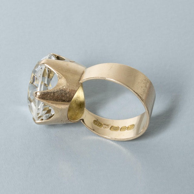 Gold & Rock Crystal Ring from Turun Hopea For Sale - Image 6 of 7