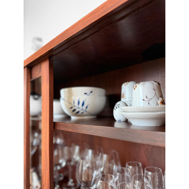 Danish Rosewood Display Cabinet with Sliding Doors, 1960s For Sale - Image 6 of 14